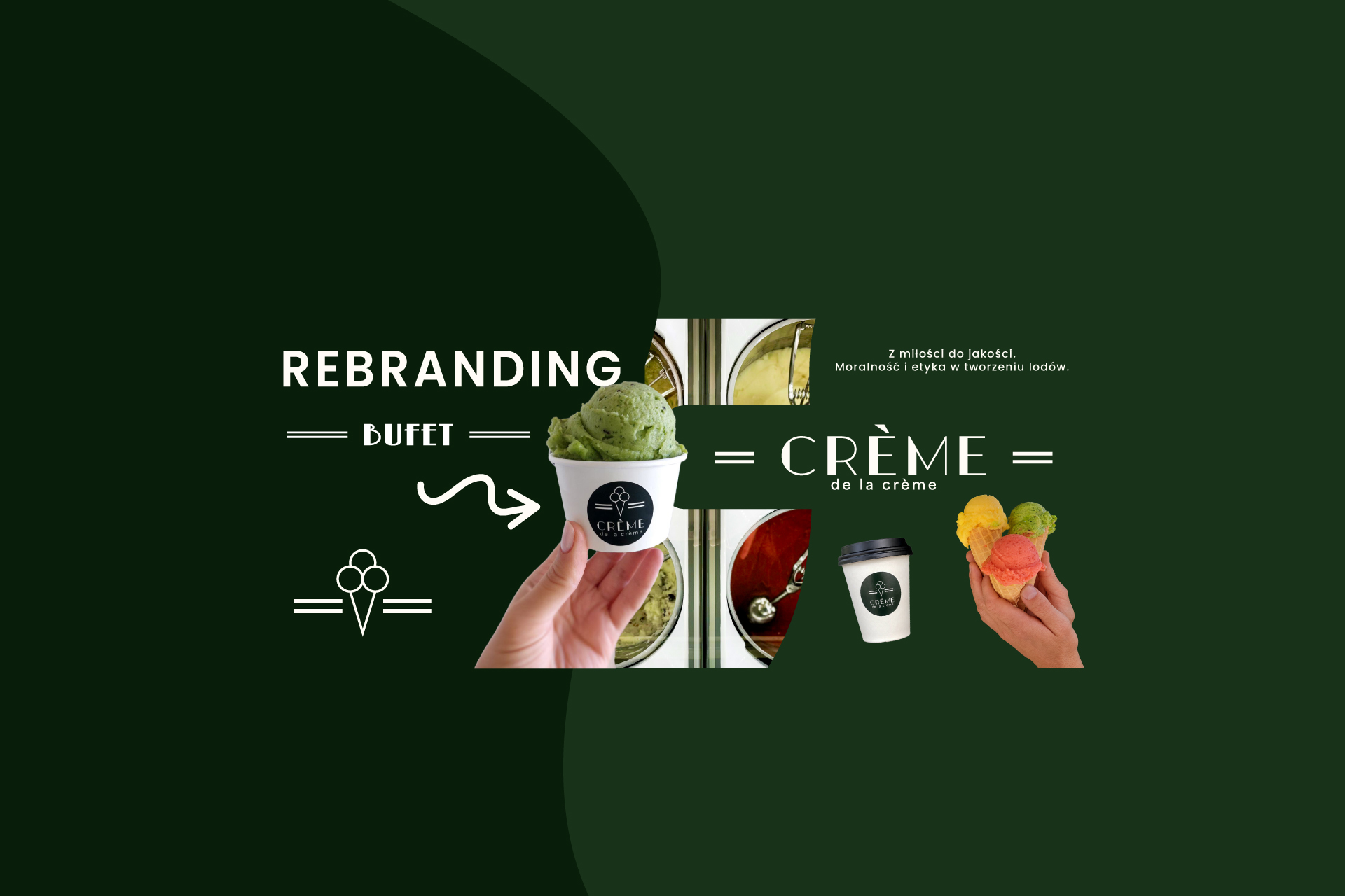 Branding dla marki premium: Kompleksowa identyfikacja wizualna Creme de la Creme