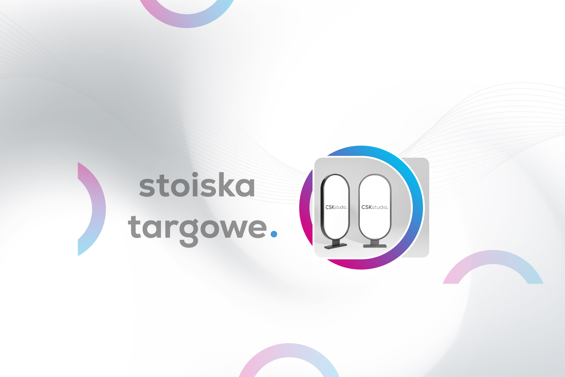 Kompleksowy projekt graficzny stoiska targowego i systemów wystawienniczych dla firm
