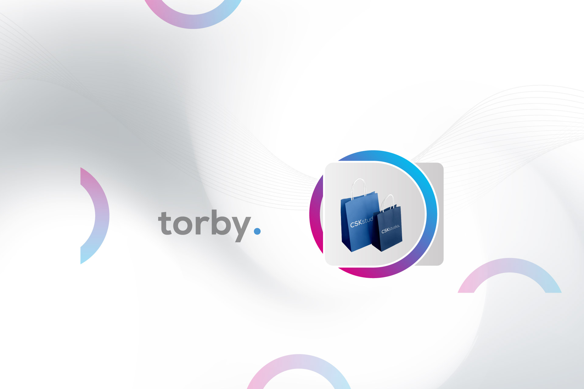 Projekt graficzny torby reklamowej z logo: bawełnianej, papierowej lub z tworzywa sztucznego